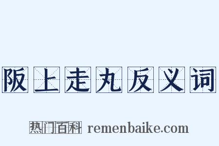 阪上走丸反义词是什么意思的图片